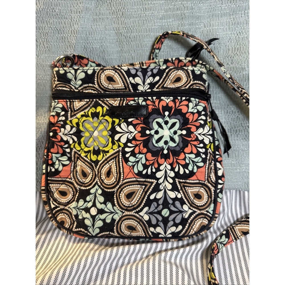 Vera Bradley Sierra Double Zip Hipster Crossbody Quilted Retired